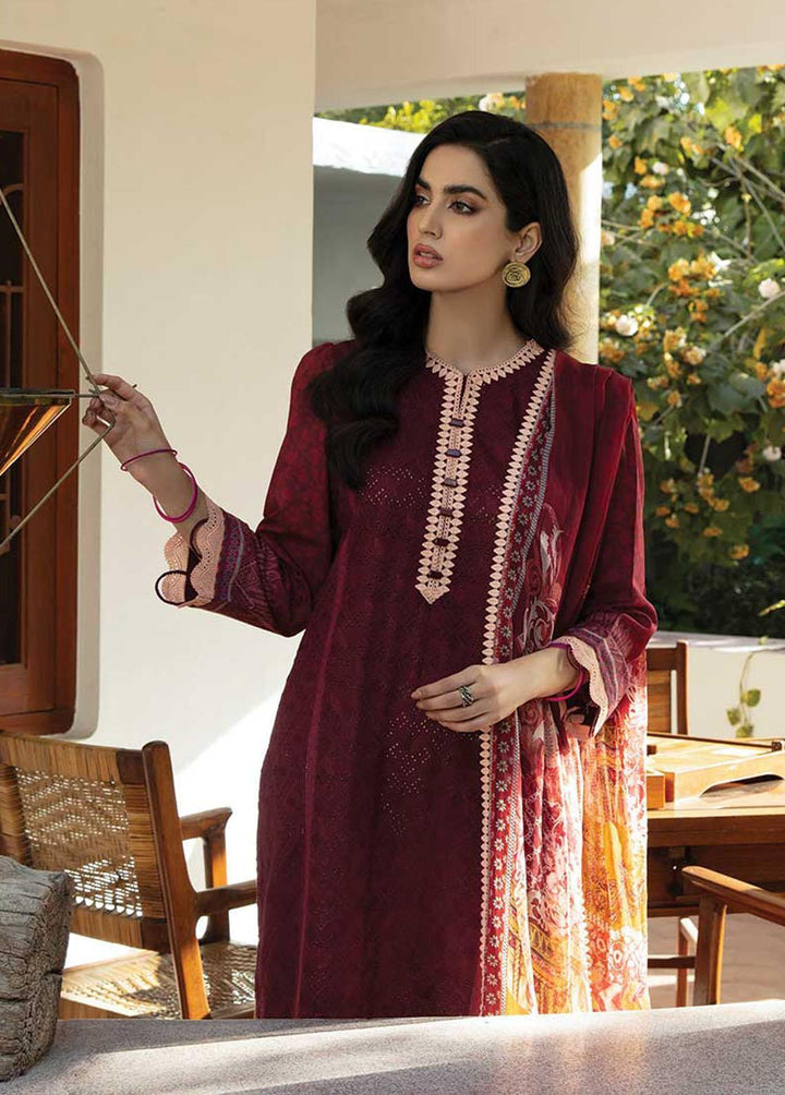 Sahiba By Aabyaan Embroidered Lawn Suits Unstitched 3 Piece ABY22S AE-10 Ria - Luxury Collection