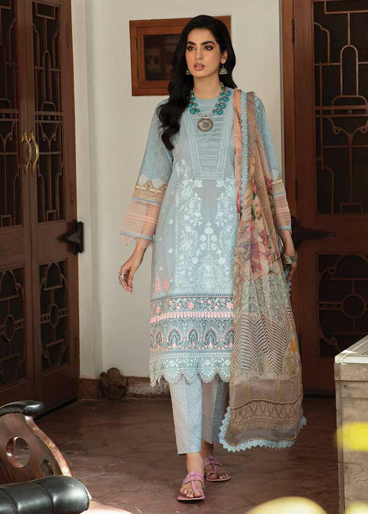 Sahiba By Aabyaan Embroidered Lawn Suits Unstitched 3 Piece ABY22S AE-12 Mia - Luxury Collection