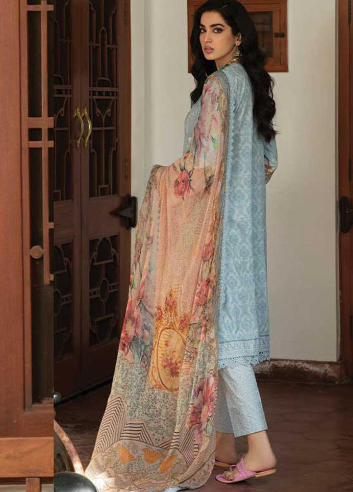 Sahiba By Aabyaan Embroidered Lawn Suits Unstitched 3 Piece ABY22S AE-12 Mia - Luxury Collection