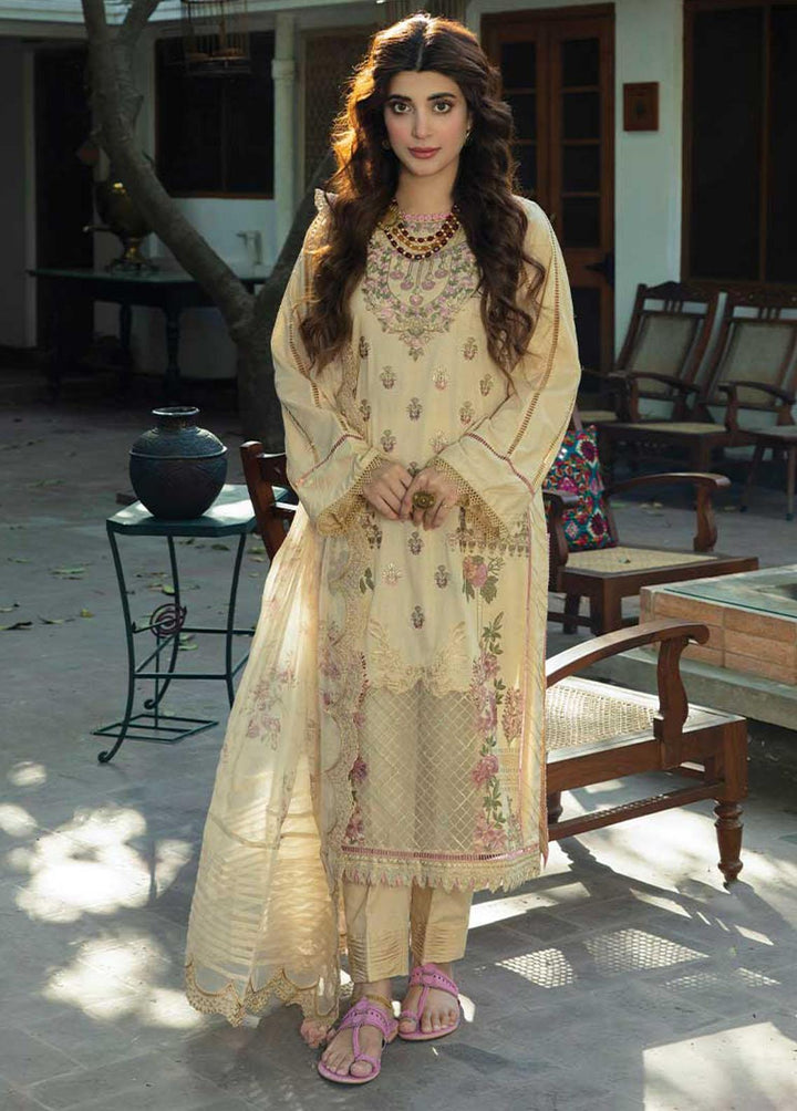 Sahiba By Aabyaan Embroidered Lawn Suits Unstitched 3 Piece ABY22S AE-13 Nirva - Luxury Collection
