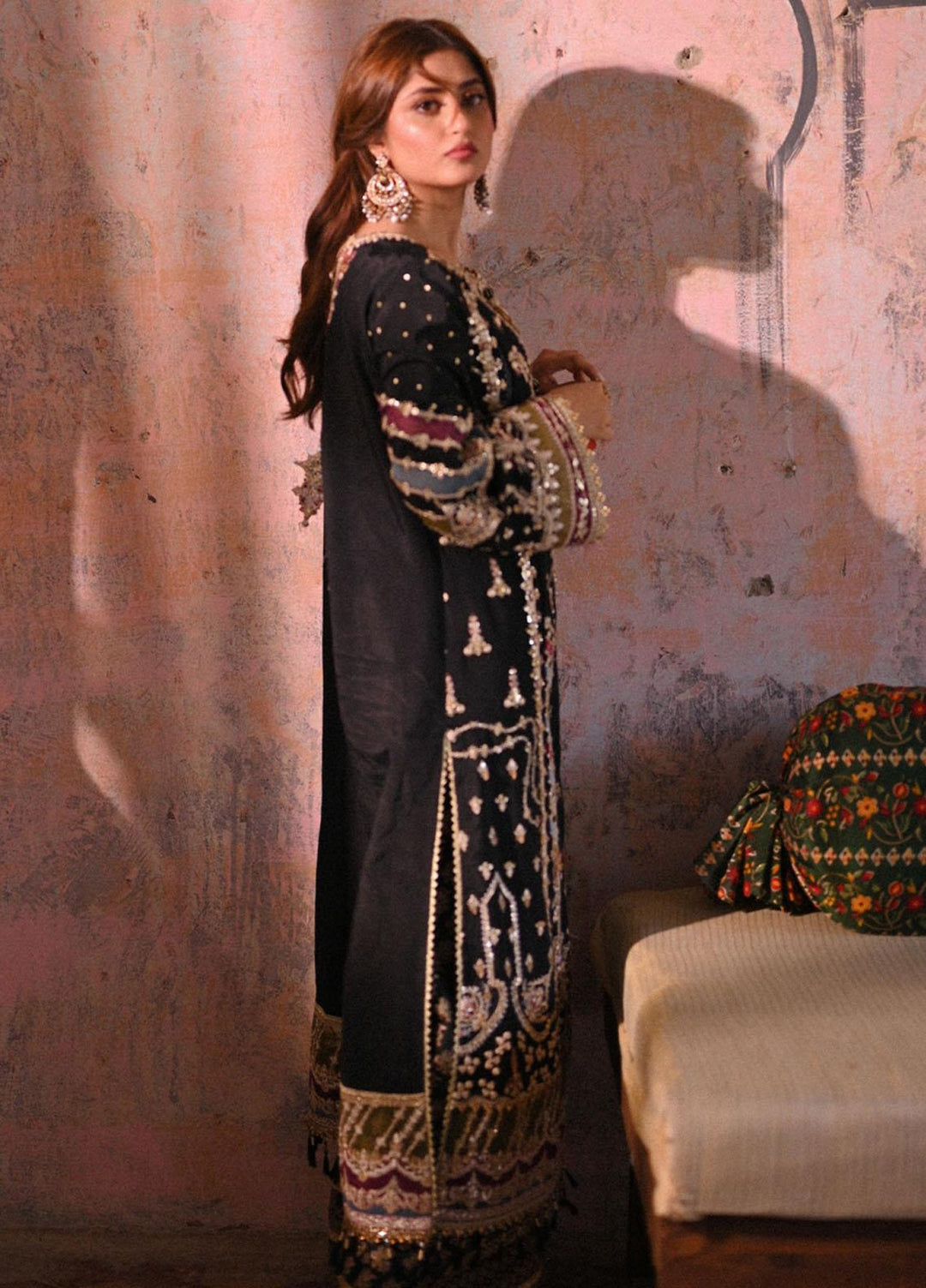 Sahiba By Qalamkar Embroidered  Suits Unstitched 3 Piece QLM23SB Mahenoor - Luxury Collection