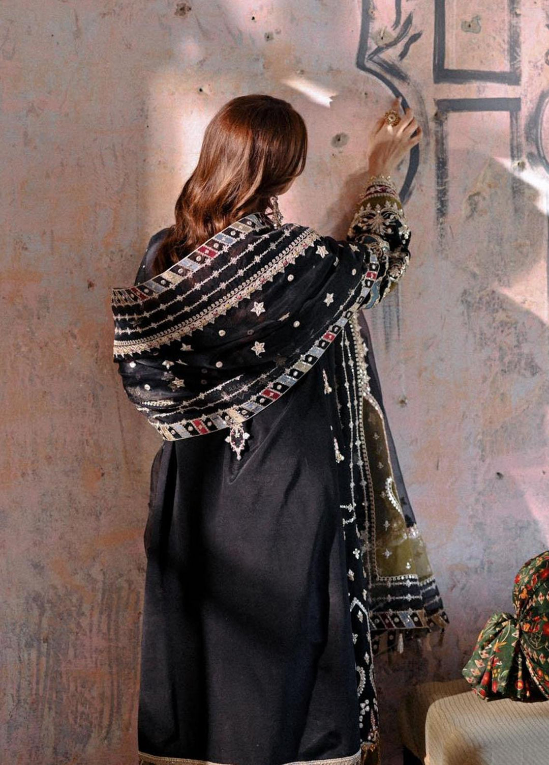 Sahiba By Qalamkar Embroidered  Suits Unstitched 3 Piece QLM23SB Mahenoor - Luxury Collection