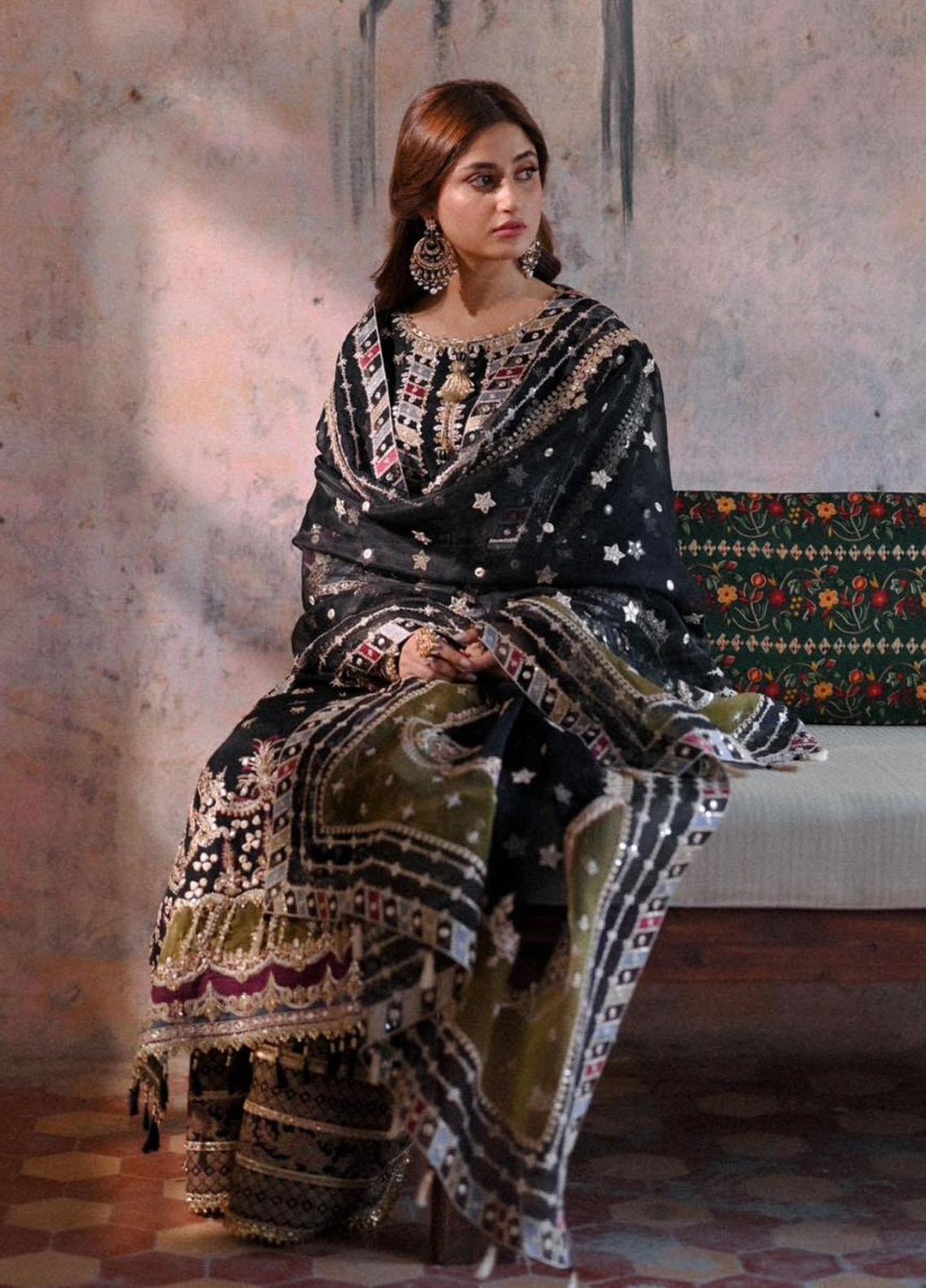 Sahiba By Qalamkar Embroidered  Suits Unstitched 3 Piece QLM23SB Mahenoor - Luxury Collection