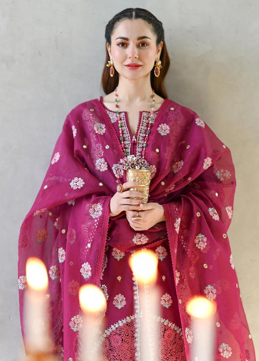 Sahil by Qalamkar Embroidered Lawn Suits Unstitched 3 Piece QLM23S SP-02 Beyza - Luxury Collection