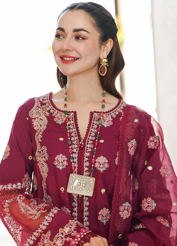 Sahil by Qalamkar Embroidered Lawn Suits Unstitched 3 Piece QLM23S SP-02 Beyza - Luxury Collection