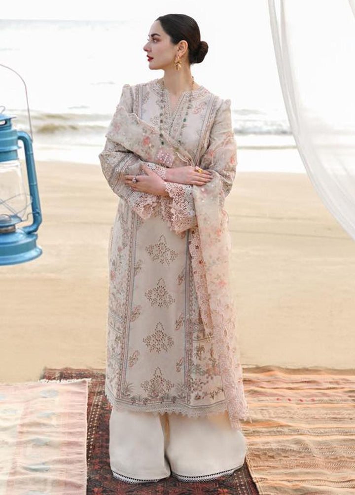 Sahil by Qalamkar Embroidered Lawn Suits Unstitched 3 Piece QLM23S SP-03 Khansa - Luxury Collection