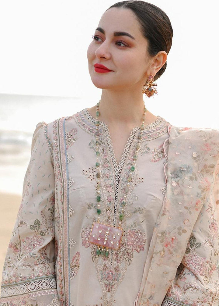 Sahil by Qalamkar Embroidered Lawn Suits Unstitched 3 Piece QLM23S SP-03 Khansa - Luxury Collection