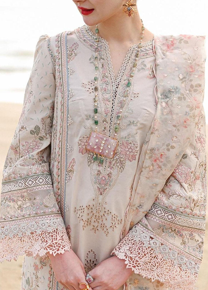 Sahil by Qalamkar Embroidered Lawn Suits Unstitched 3 Piece QLM23S SP-03 Khansa - Luxury Collection