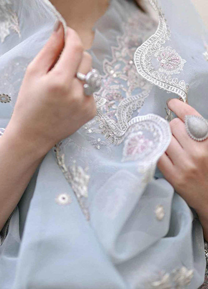 Sahil by Qalamkar Embroidered Lawn Suits Unstitched 3 Piece QLM23S SP-04 Aaima - Luxury Collection