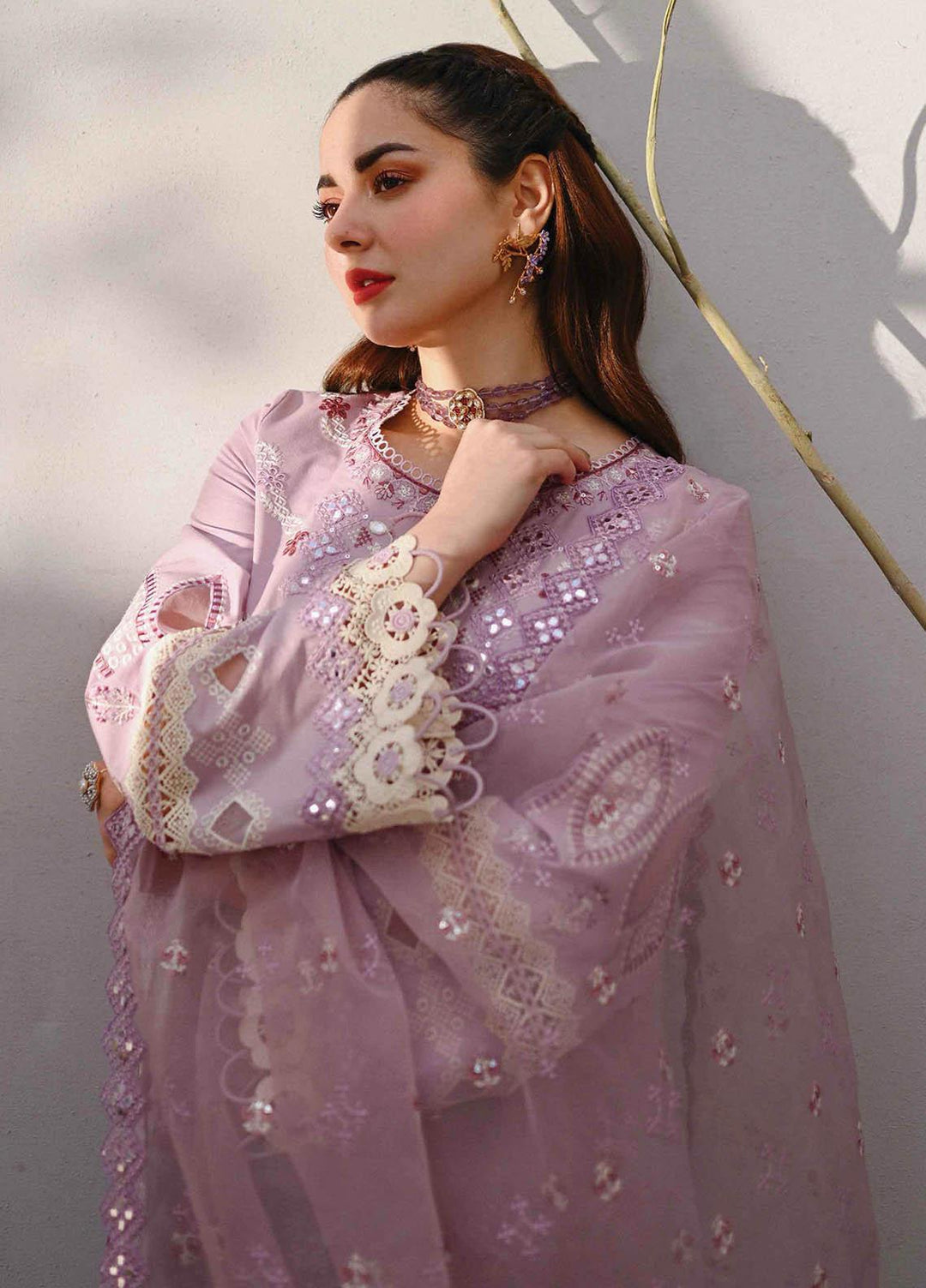 Sahil by Qalamkar Embroidered Lawn Suits Unstitched 3 Piece QLM23S SP-05 Seren - Luxury Collection