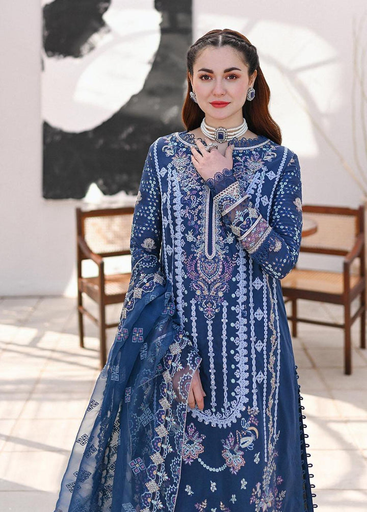 Sahil by Qalamkar Embroidered Lawn Suits Unstitched 3 Piece QLM23S SP-06 Kiral - Luxury Collection