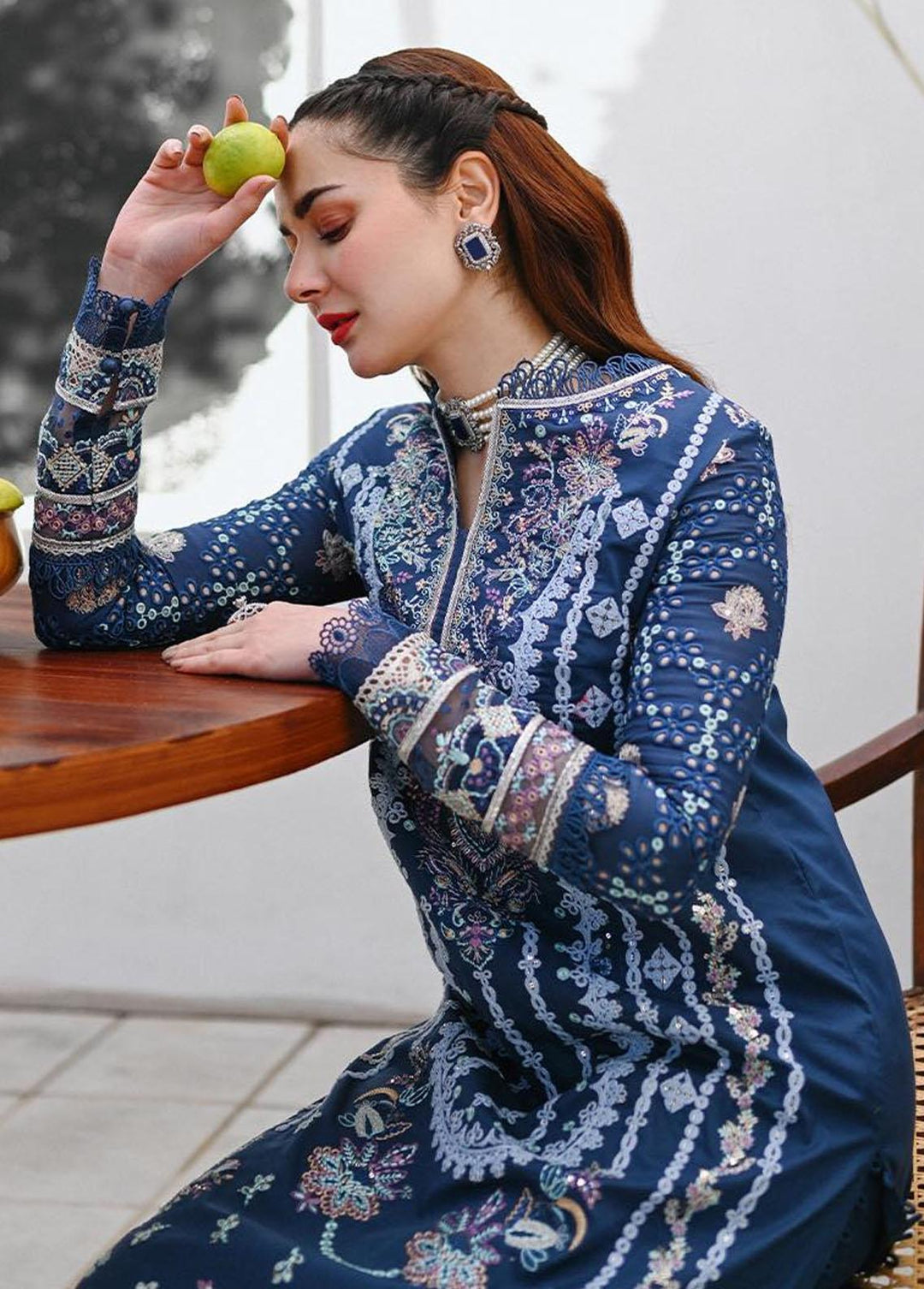 Sahil by Qalamkar Embroidered Lawn Suits Unstitched 3 Piece QLM23S SP-06 Kiral - Luxury Collection