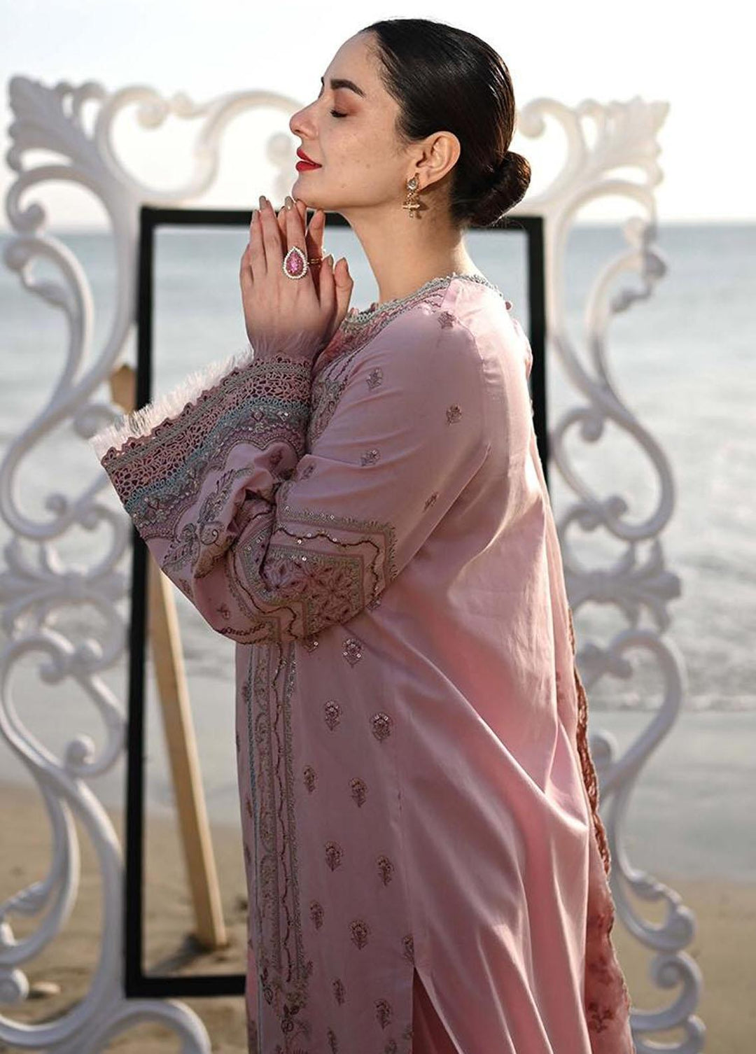 Sahil by Qalamkar Embroidered Lawn Suits Unstitched 3 Piece QLM23S SP-07 Rameen - Luxury Collection