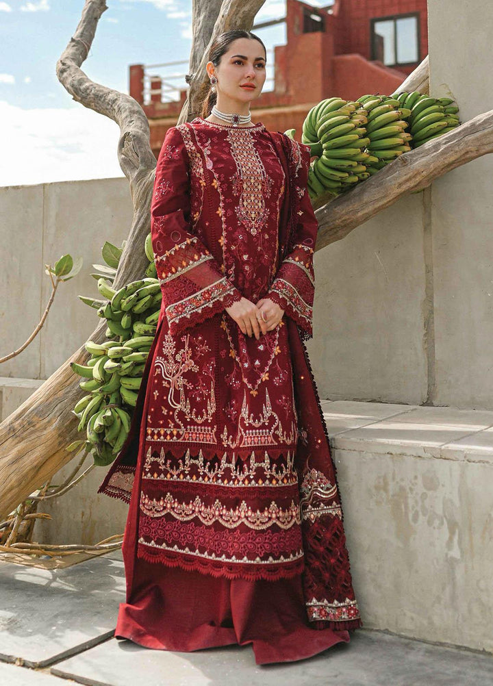 Sahil by Qalamkar Embroidered Lawn Suits Unstitched 3 Piece QLM23S SP-08 Mirha - Luxury Collection