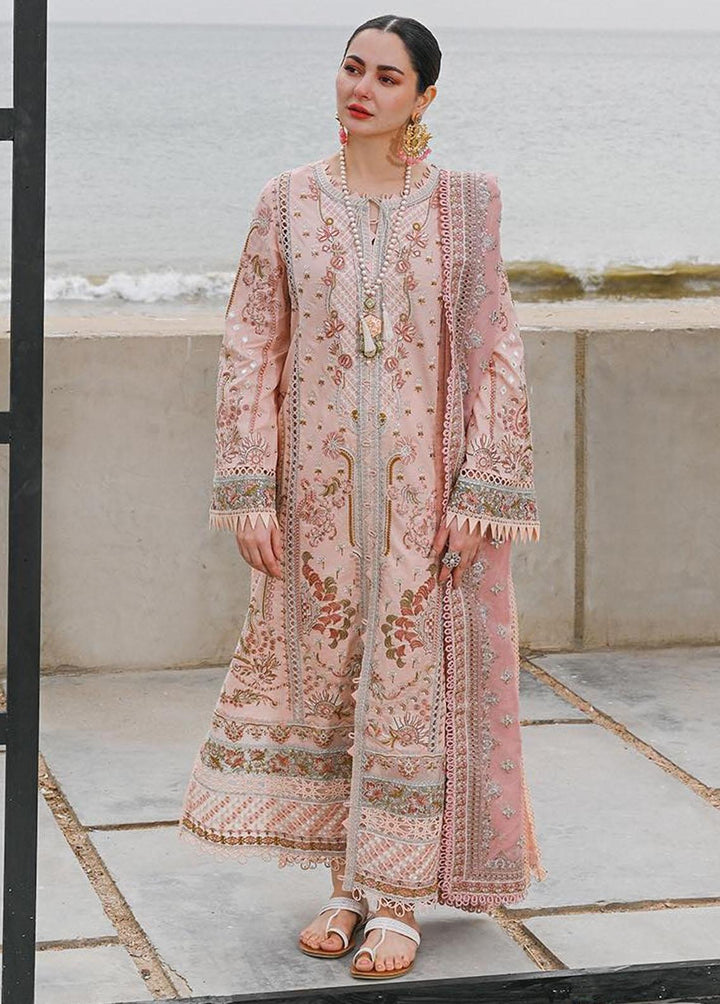 Sahil by Qalamkar Embroidered Lawn Suits Unstitched 3 Piece QLM23S SP-09 Ansha - Luxury Collection