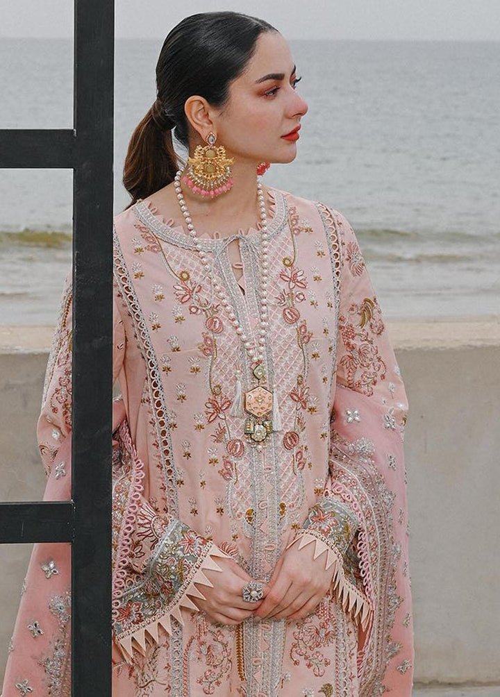 Sahil by Qalamkar Embroidered Lawn Suits Unstitched 3 Piece QLM23S SP-09 Ansha - Luxury Collection