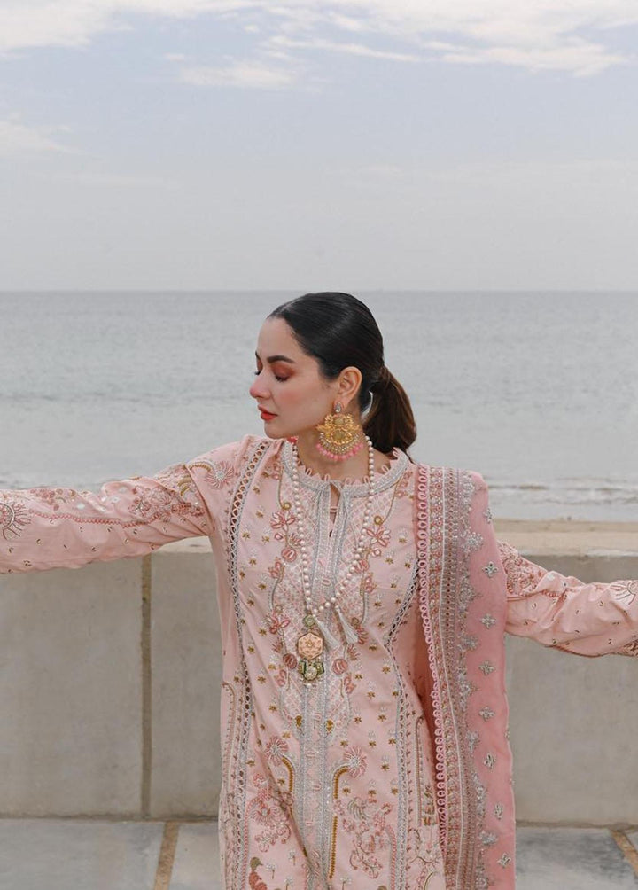 Sahil by Qalamkar Embroidered Lawn Suits Unstitched 3 Piece QLM23S SP-09 Ansha - Luxury Collection