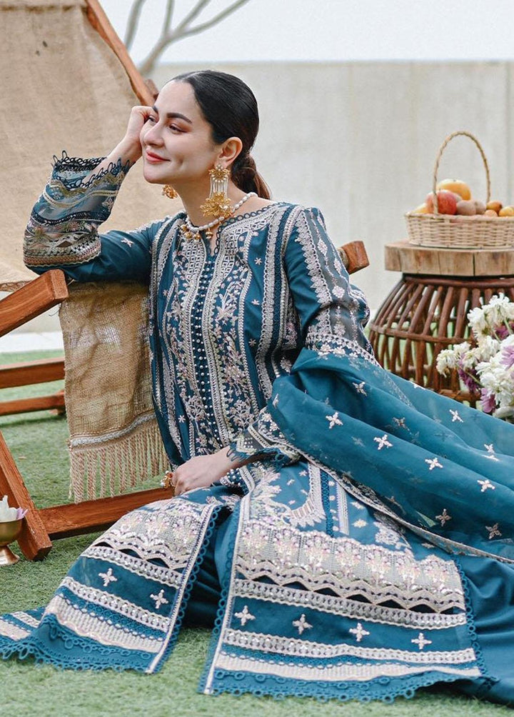 Sahil by Qalamkar Embroidered Lawn Suits Unstitched 3 Piece QLM23S SP-10 Zahra - Luxury Collection