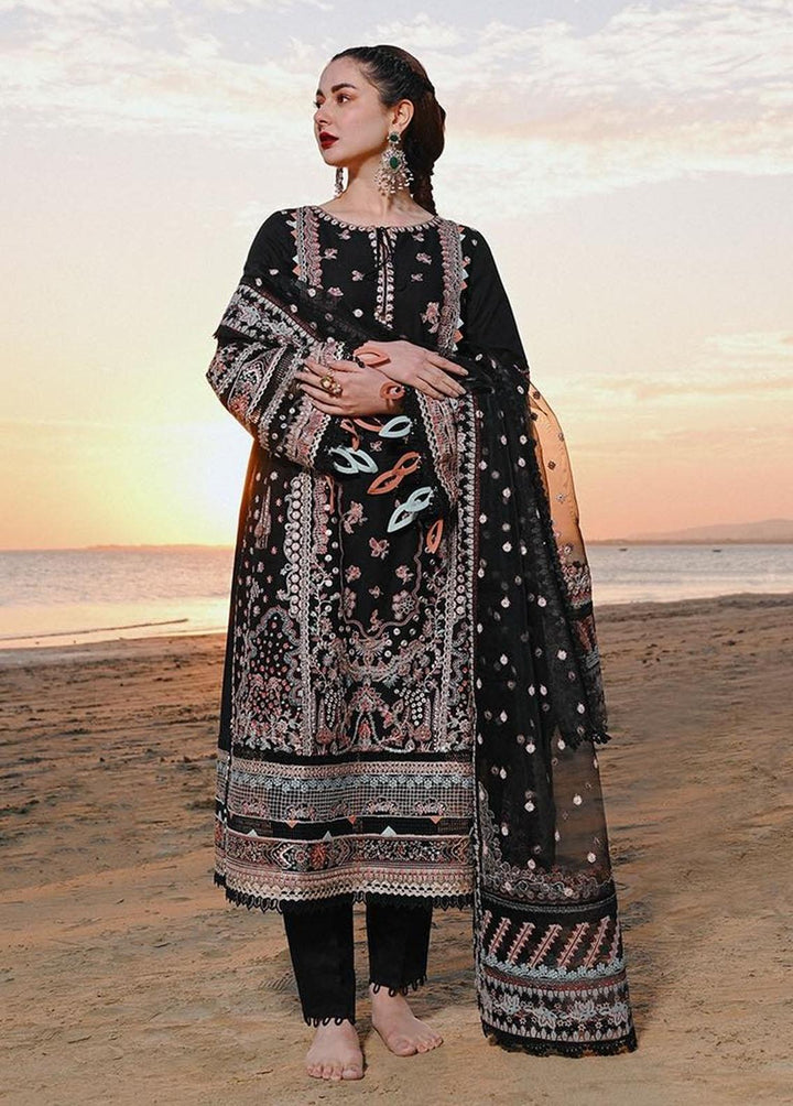 Sahil by Qalamkar Embroidered Lawn Suits Unstitched 3 Piece QLM23S SP-11 Huma - Luxury Collection