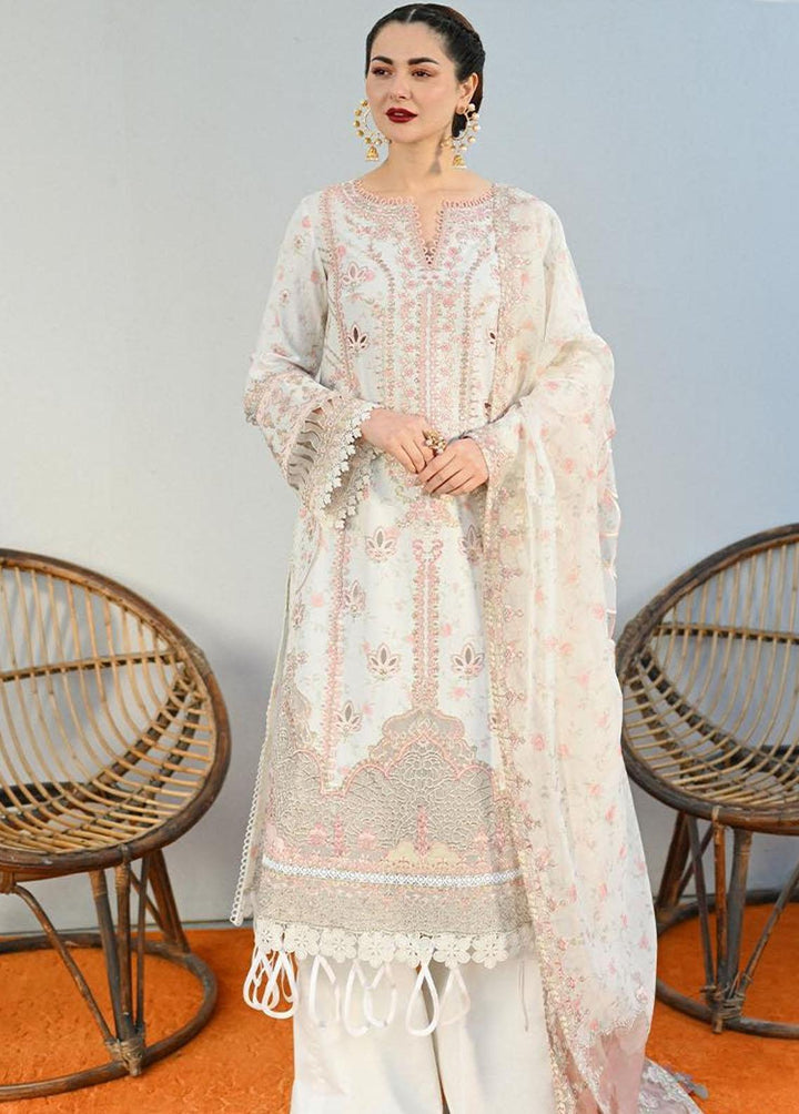 Sahil by Qalamkar Embroidered Lawn Suits Unstitched 3 Piece QLM23S SP-12 Anisa - Luxury Collection