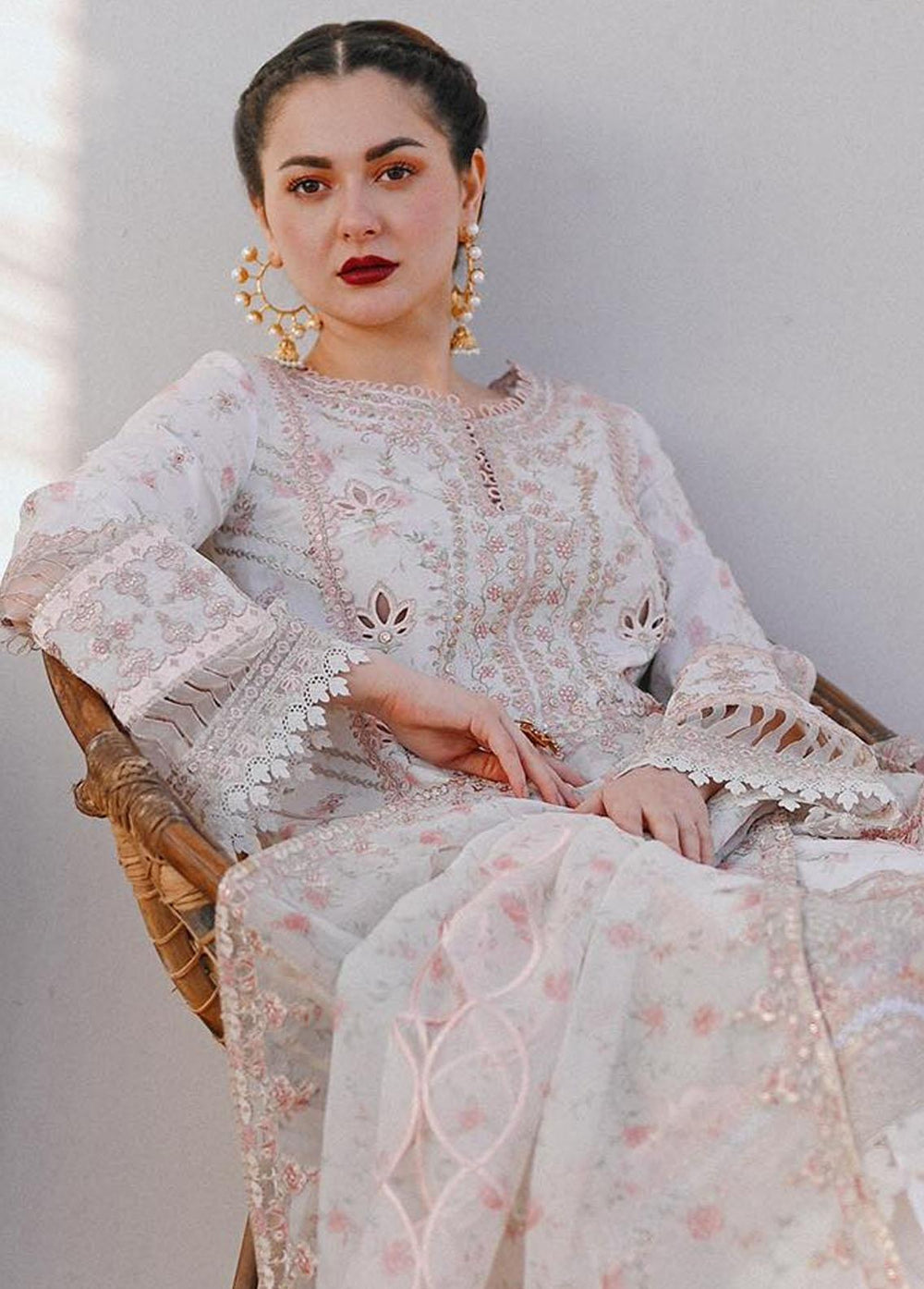 Sahil by Qalamkar Embroidered Lawn Suits Unstitched 3 Piece QLM23S SP-12 Anisa - Luxury Collection