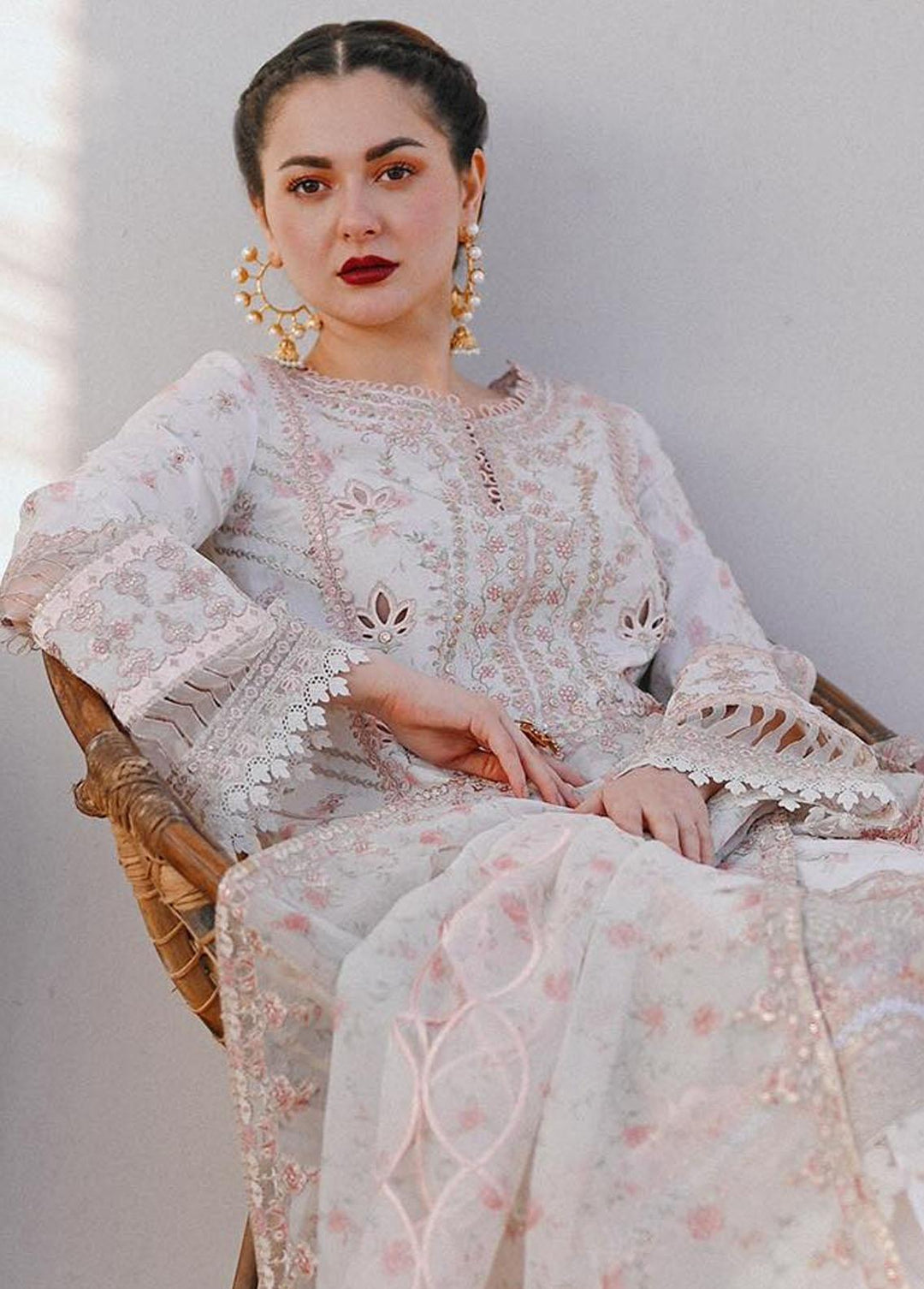 Sahil by Qalamkar Embroidered Lawn Suits Unstitched 3 Piece QLM23S SP-12 Anisa - Luxury Collection