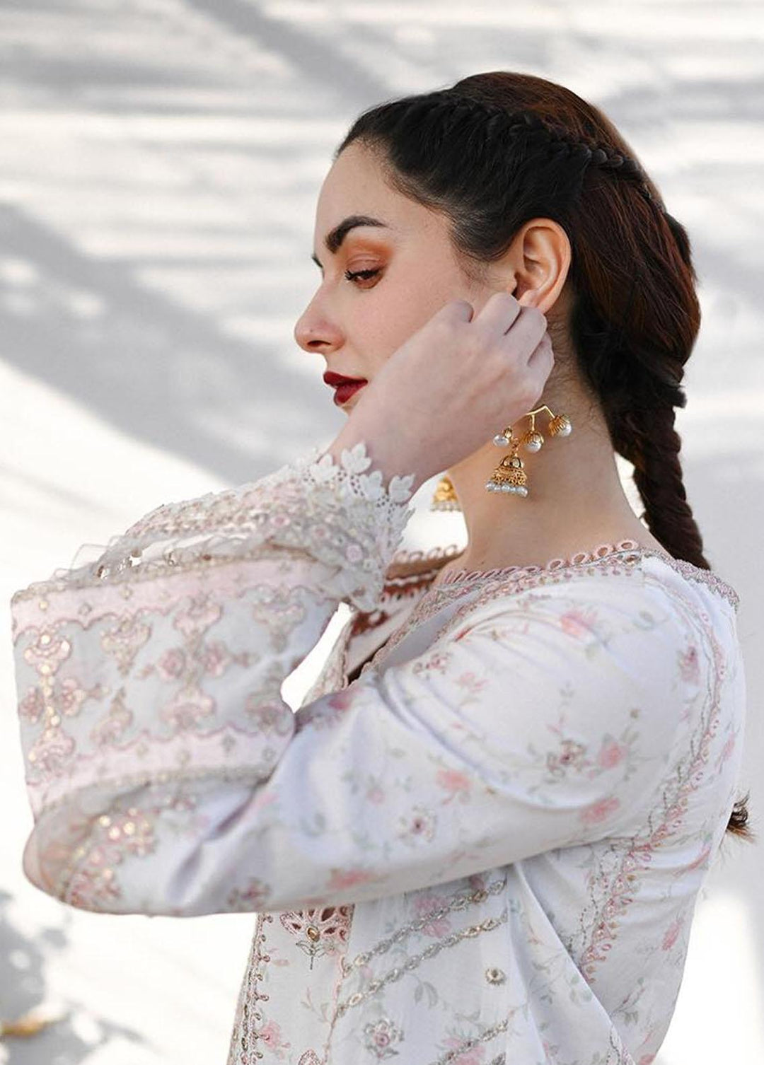 Sahil by Qalamkar Embroidered Lawn Suits Unstitched 3 Piece QLM23S SP-12 Anisa - Luxury Collection
