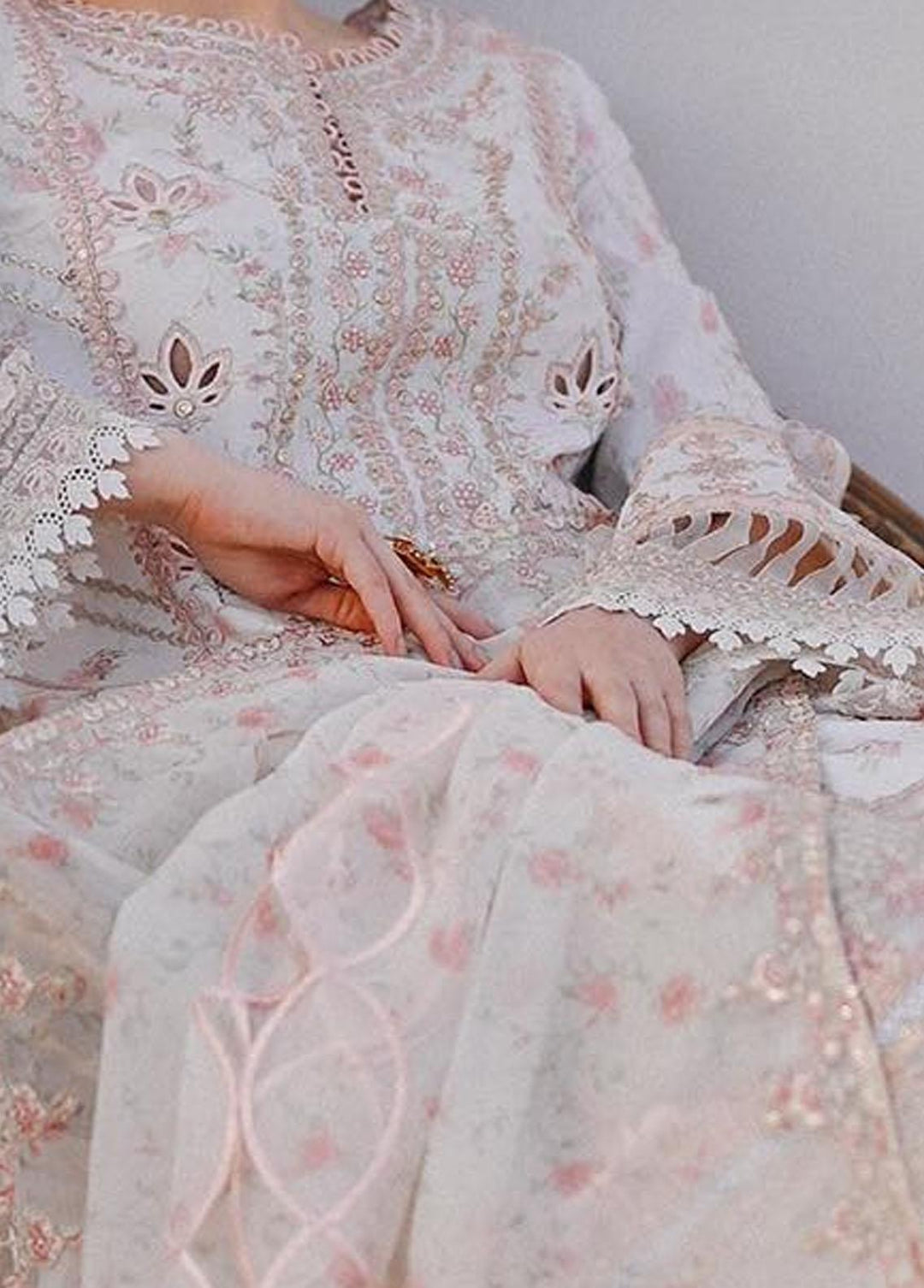 Sahil by Qalamkar Embroidered Lawn Suits Unstitched 3 Piece QLM23S SP-12 Anisa - Luxury Collection