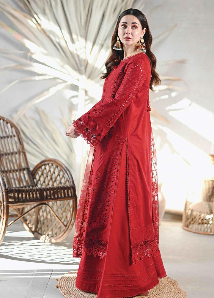 Sahil by Qalamkar Embroidered Lawn Suits Unstitched 3 Piece QLM23S SP-13 Romi - Luxury Collection