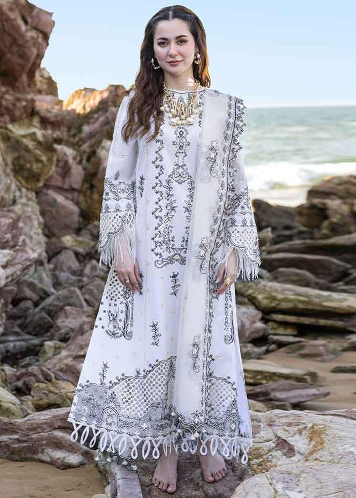 Sahil Kinare by Qalamkar Embroidered Lawn Suits Unstitched 3 Piece QLM24SK FP-02 Fiza - Summer Collection