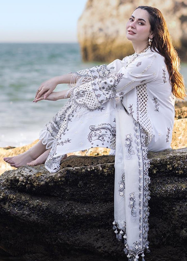 Sahil Kinare by Qalamkar Embroidered Lawn Suits Unstitched 3 Piece QLM24SK FP-02 Fiza - Summer Collection