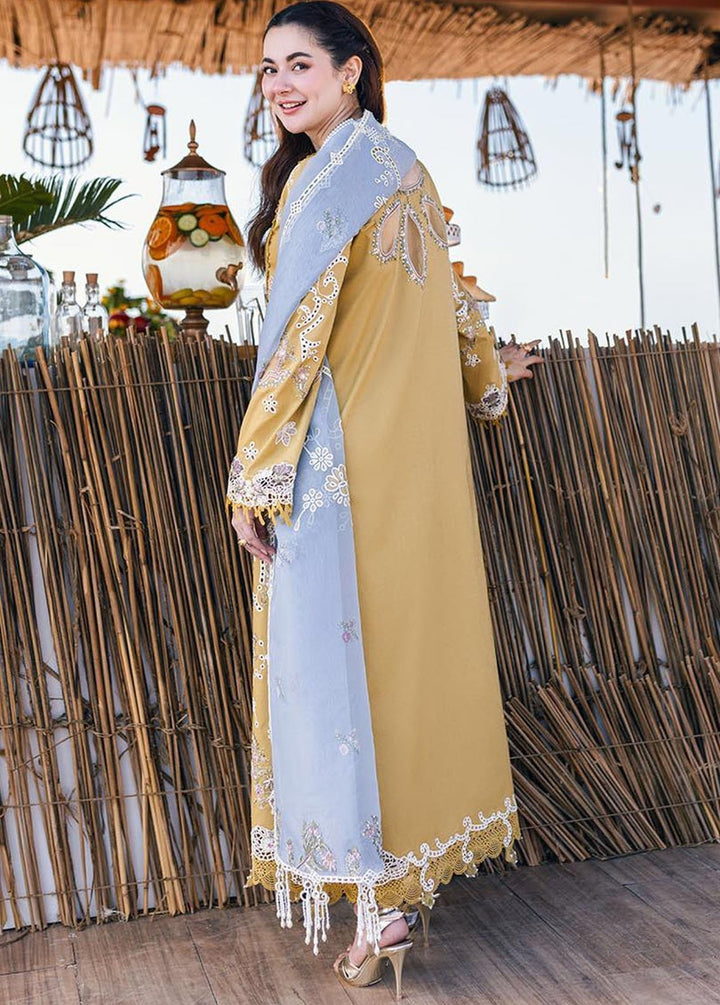 Sahil Kinare by Qalamkar Embroidered Lawn Suits Unstitched 3 Piece QLM24SK FP-03 Selma - Summer Collection