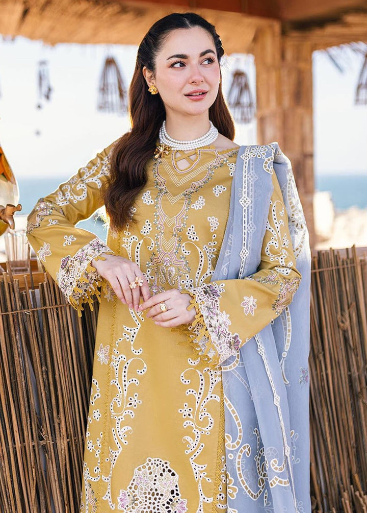 Sahil Kinare by Qalamkar Embroidered Lawn Suits Unstitched 3 Piece QLM24SK FP-03 Selma - Summer Collection