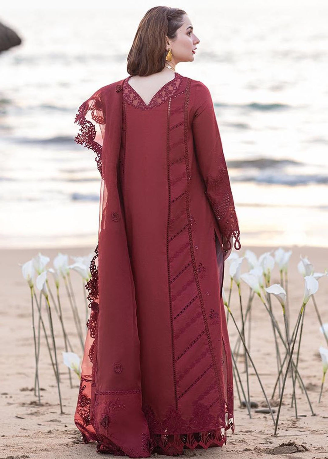 Sahil Kinare by Qalamkar Embroidered Lawn Suits Unstitched 3 Piece QLM24SK FP-07 Aisha - Summer Collection