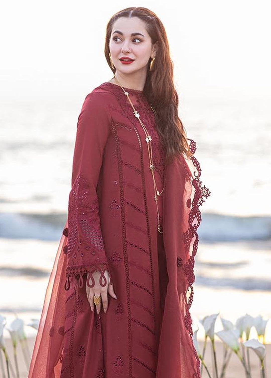 Sahil Kinare by Qalamkar Embroidered Lawn Suits Unstitched 3 Piece QLM24SK FP-07 Aisha - Summer Collection