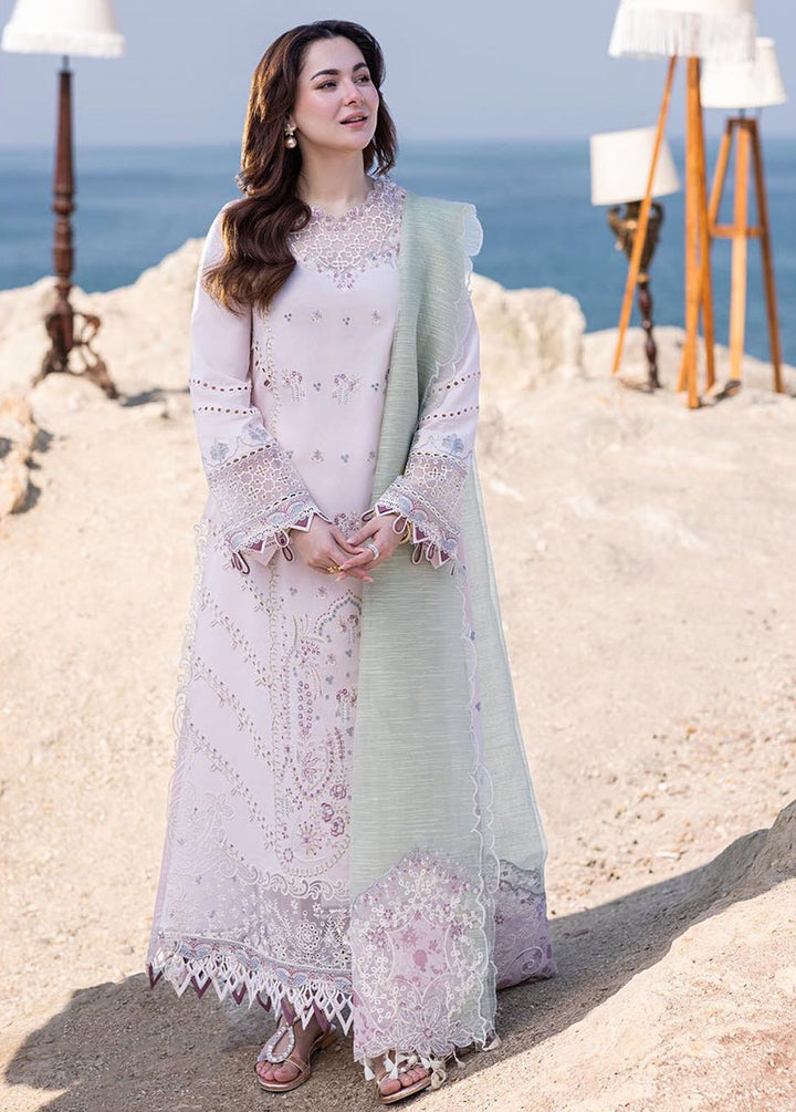 Sahil Kinare by Qalamkar Embroidered Lawn Suits Unstitched 3 Piece QLM24SK FP-08 Nia - Summer Collection