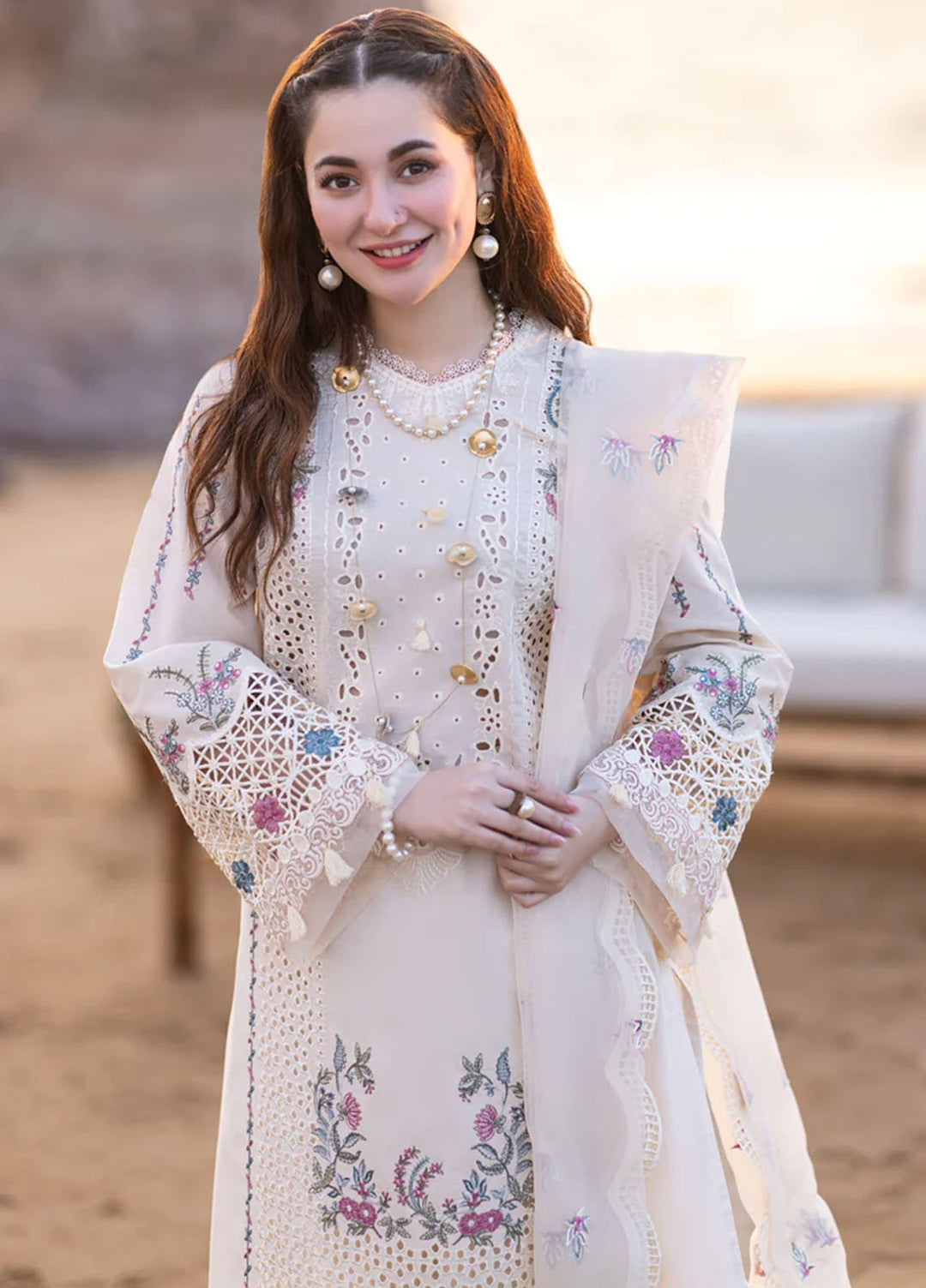Sahil Kinare by Qalamkar Embroidered Lawn Suits Unstitched 3 Piece QLM24SK FP-09 Selin - Summer Collection