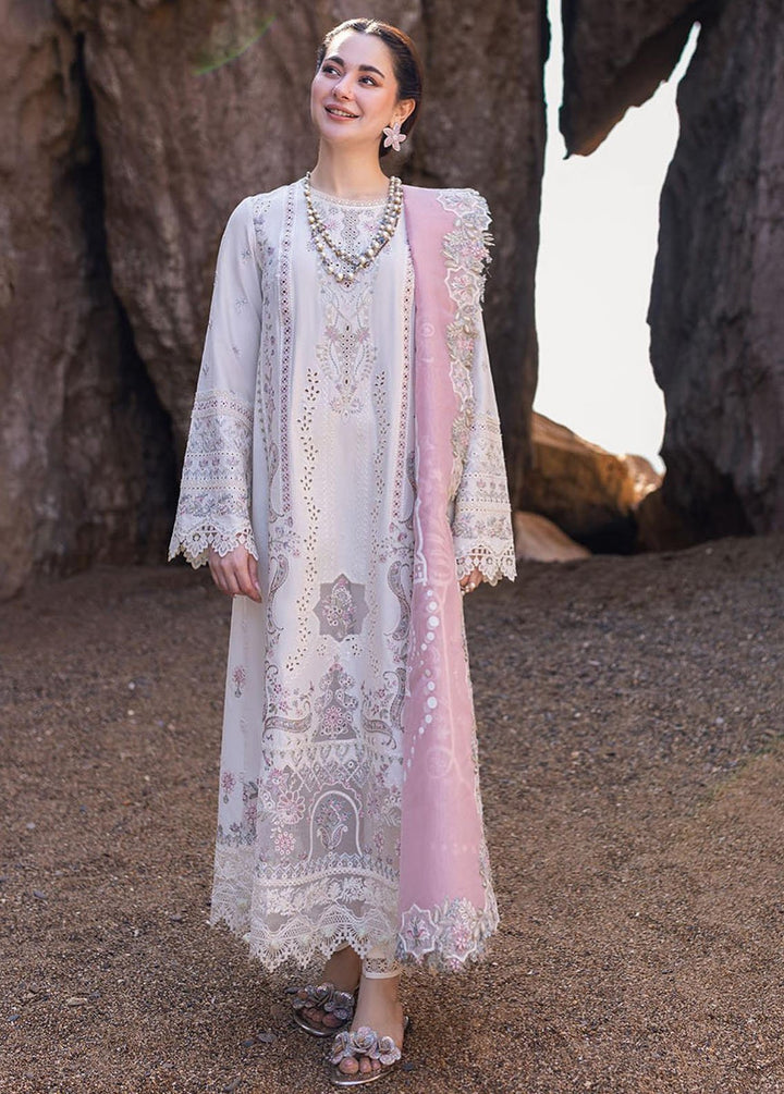 Sahil Kinare by Qalamkar Embroidered Lawn Suits Unstitched 3 Piece QLM24SK FP-13 Melek - Summer Collection