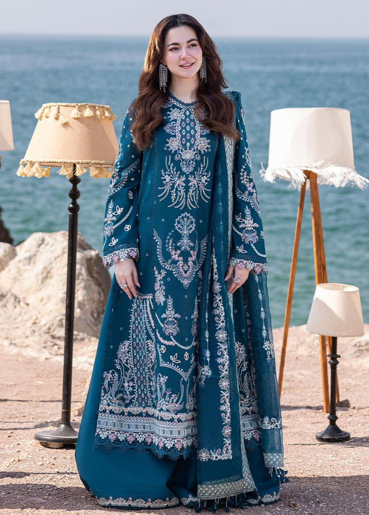 Sahil Kinare by Qalamkar Embroidered Lawn Suits Unstitched 3 Piece QLM24SK FP-16 Kira - Summer Collection