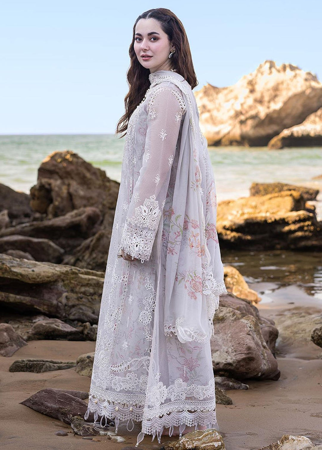 Sahil Kinare by Qalamkar Embroidered Net Suits Unstitched 4 Piece QLM24SK FP-11 Emira - Summer Collection