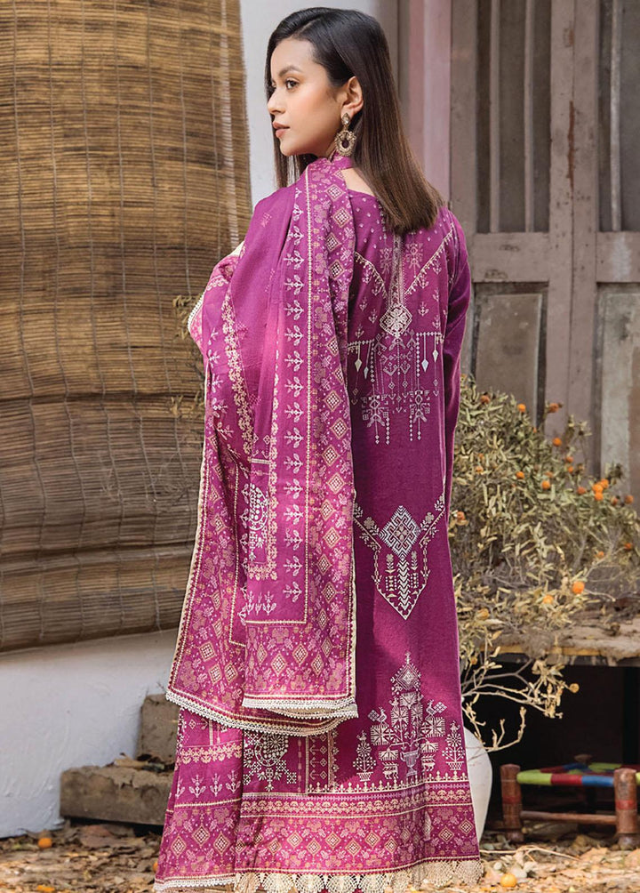 Saira Bano By Humdum Embroidered Lawn Suits Unstitched 3 Piece HD23SB D-03 - Summer Collection