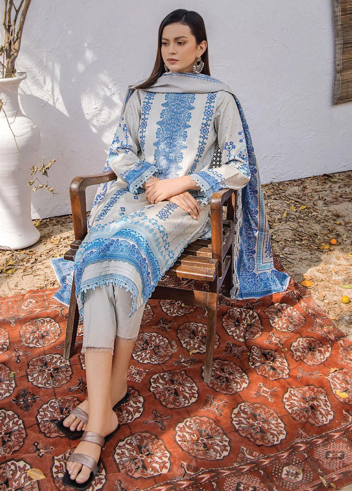 Saira Bano By Humdum Embroidered Lawn Suits Unstitched 3 Piece HD23SB D-10 - Summer Collection