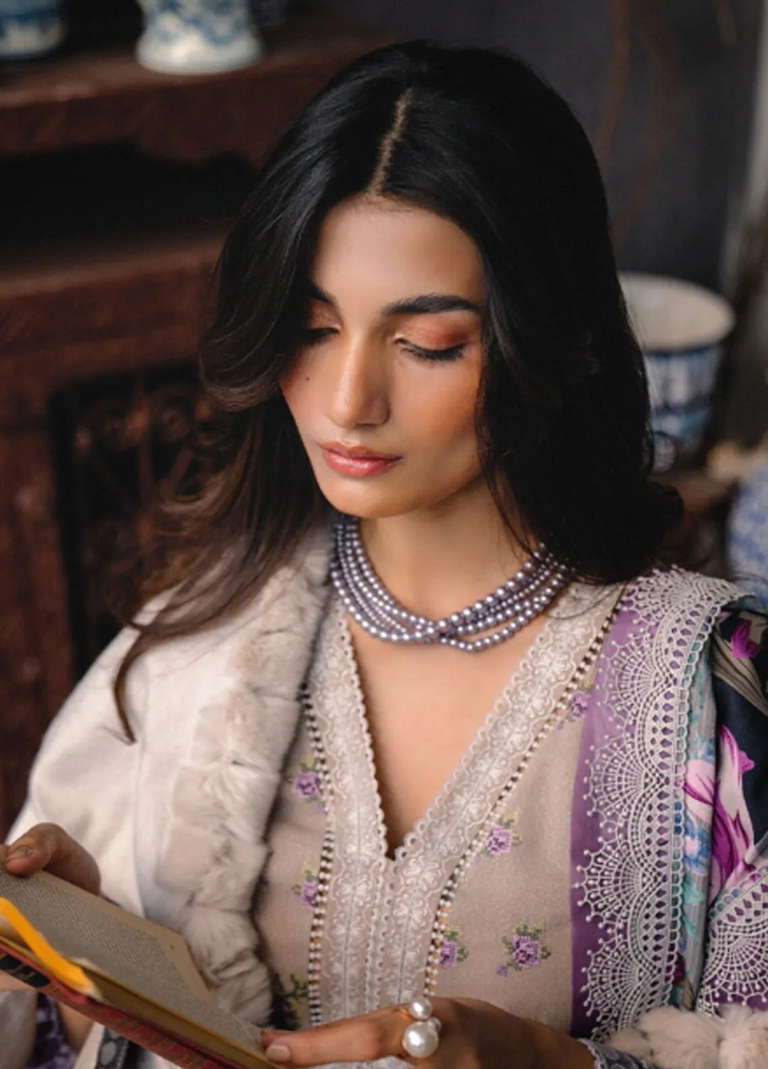 Saira Rizwan Embroidered Karandi Suits Unstitched 3 Piece SR24PW SRW24-06 Reve - Winter Collection