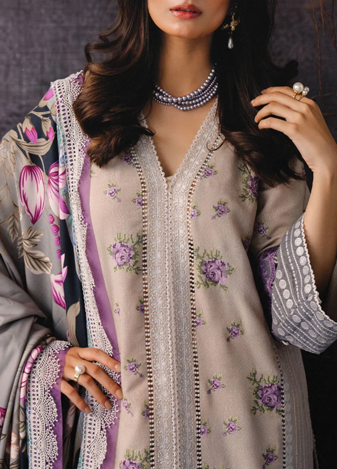Saira Rizwan Embroidered Karandi Suits Unstitched 3 Piece SR24PW SRW24-06 Reve - Winter Collection