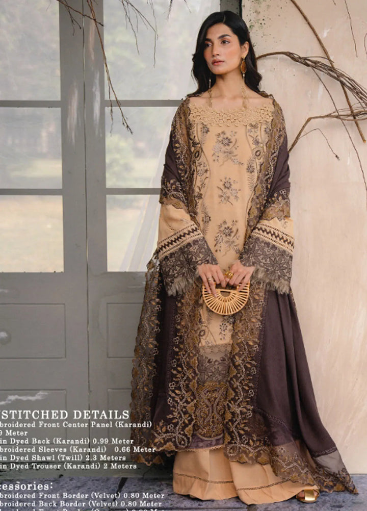 Saira Rizwan Embroidered Karandi Suits Unstitched 3 Piece SR24PW SRW24-07 Neria - Winter Collection