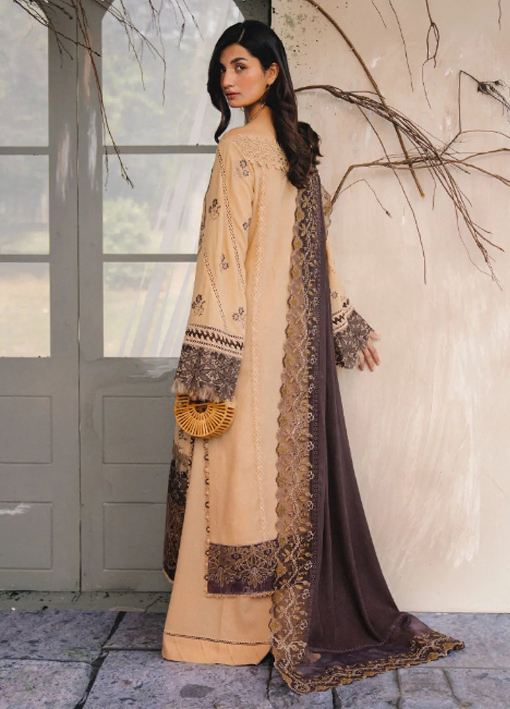 Saira Rizwan Embroidered Karandi Suits Unstitched 3 Piece SR24PW SRW24-07 Neria - Winter Collection
