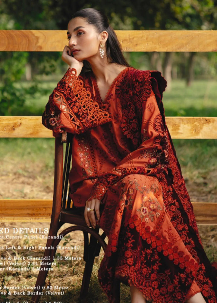 Saira Rizwan Embroidered Karandi Suits Unstitched 3 Piece SR24PW SRW24-10 Ciro - Winter Collection