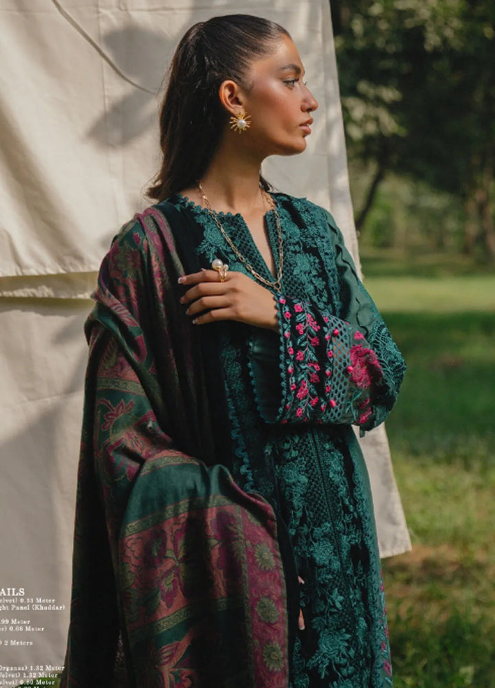 Saira Rizwan Embroidered Khaddar Suits Unstitched 3 Piece SR24PW SRW24-01 Dea - Winter Collection