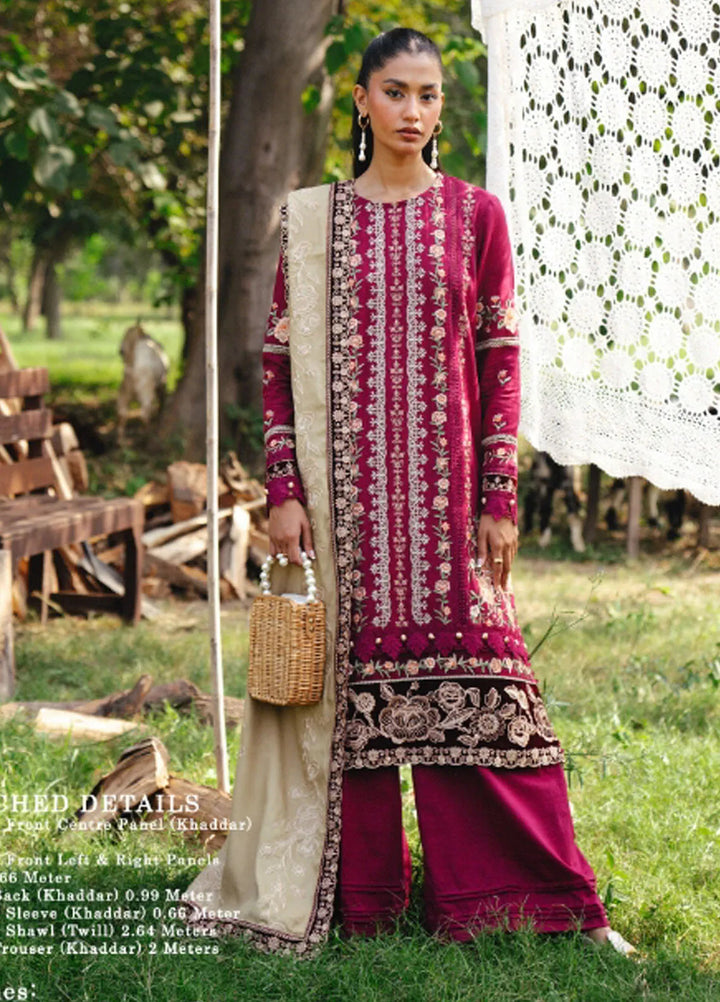 Saira Rizwan Embroidered Khaddar Suits Unstitched 3 Piece SR24PW SRW24-09 Sansa - Winter Collection