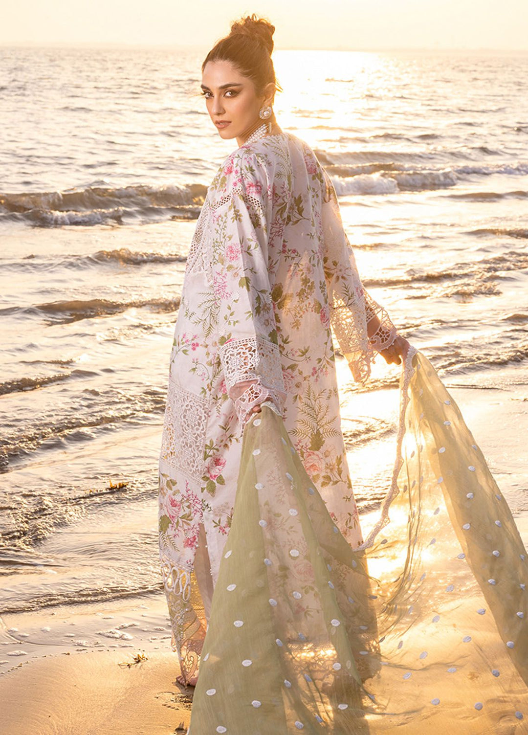Saira Rizwan Embroidered Lawn Suits Unstitched 3 Piece SR24LL Akoya - Luxury Collection